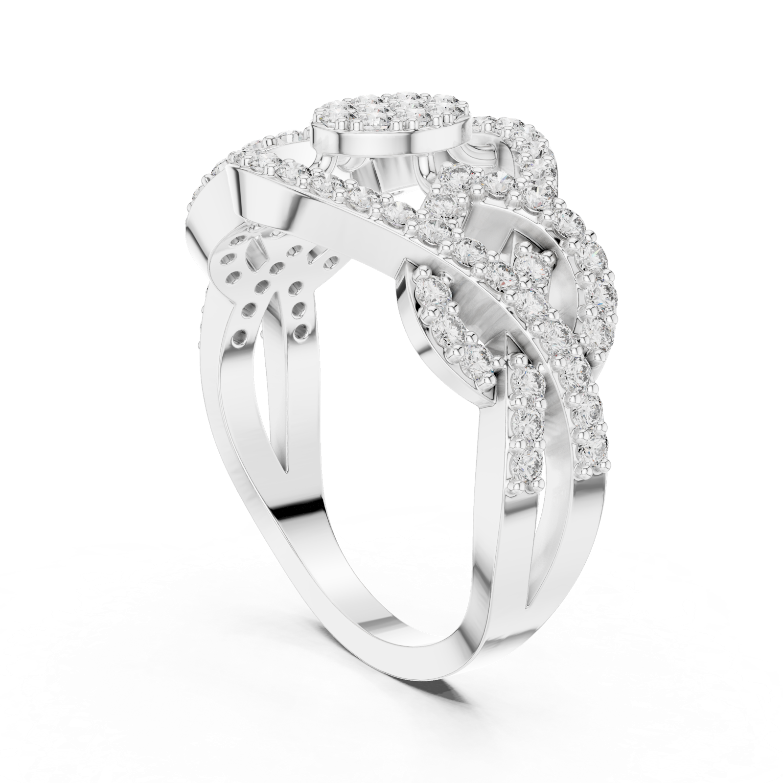 Gold Pendant 9-10062L, White Gold, view 1