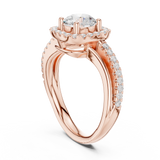 Gold Ring DDLR-680, Rose Gold, view 1