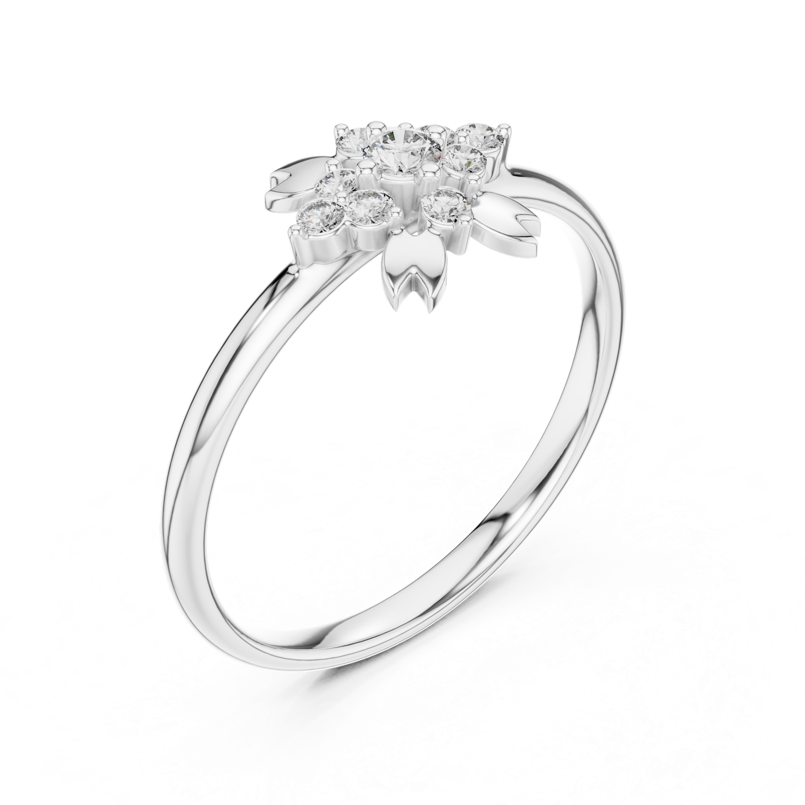 Gold Ring 1 (347), White Gold, view 2