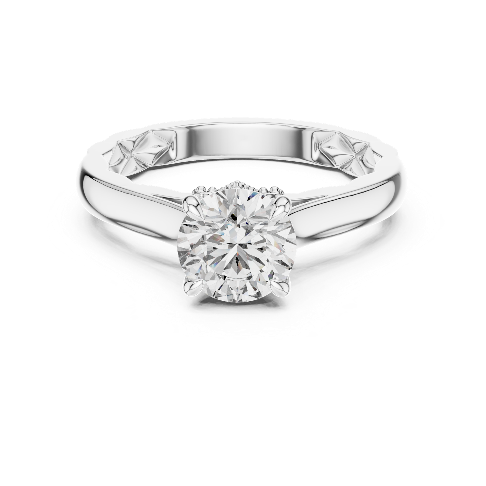 Gold Ring LR-0044, White Gold