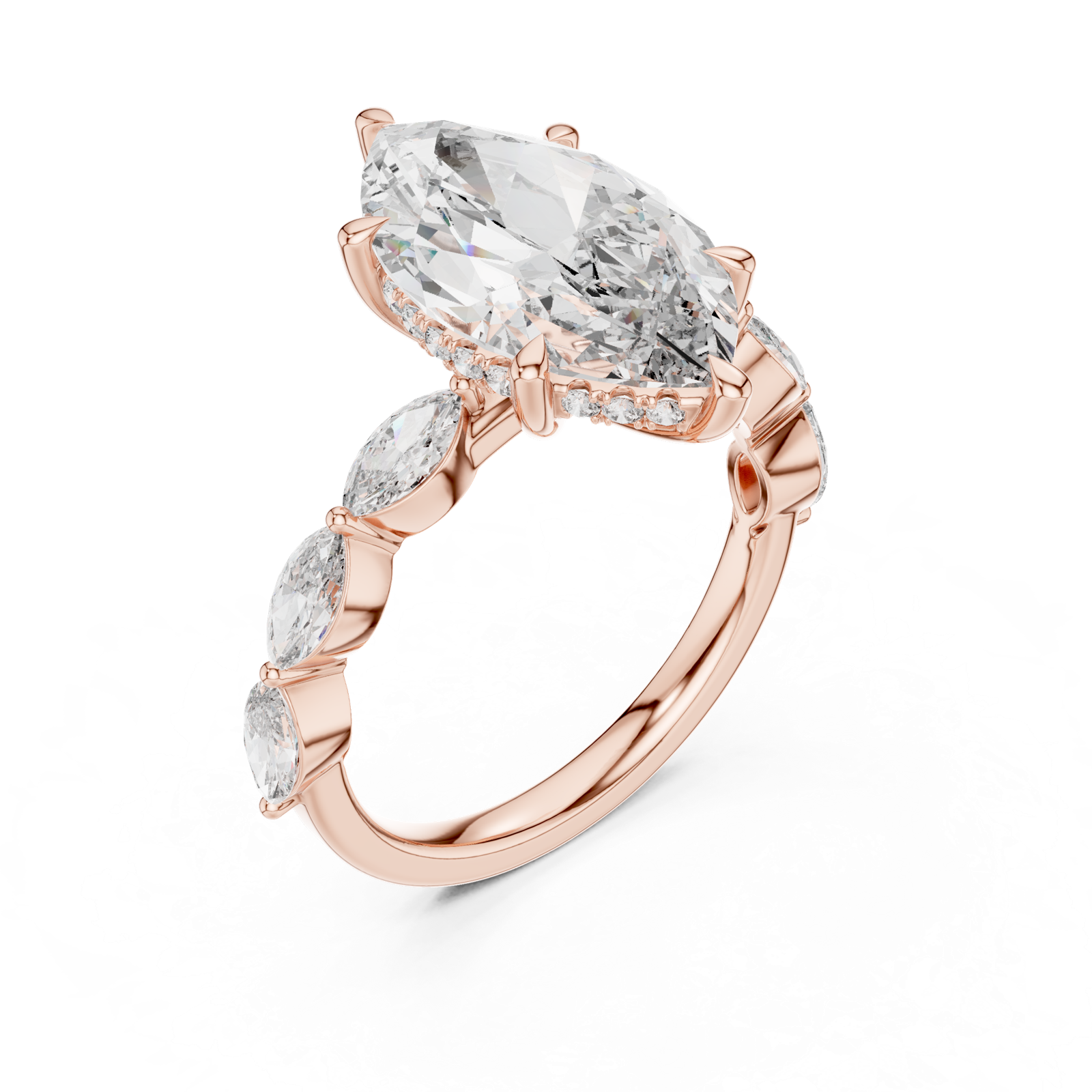 Gold Pendant 9-10013L_05, Rose Gold, view 2