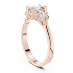 Gold Ring HLR-19, Rose Gold, view 1