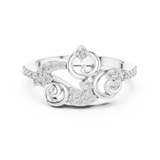 Gold Ring LR-01 (76), White Gold, view 4