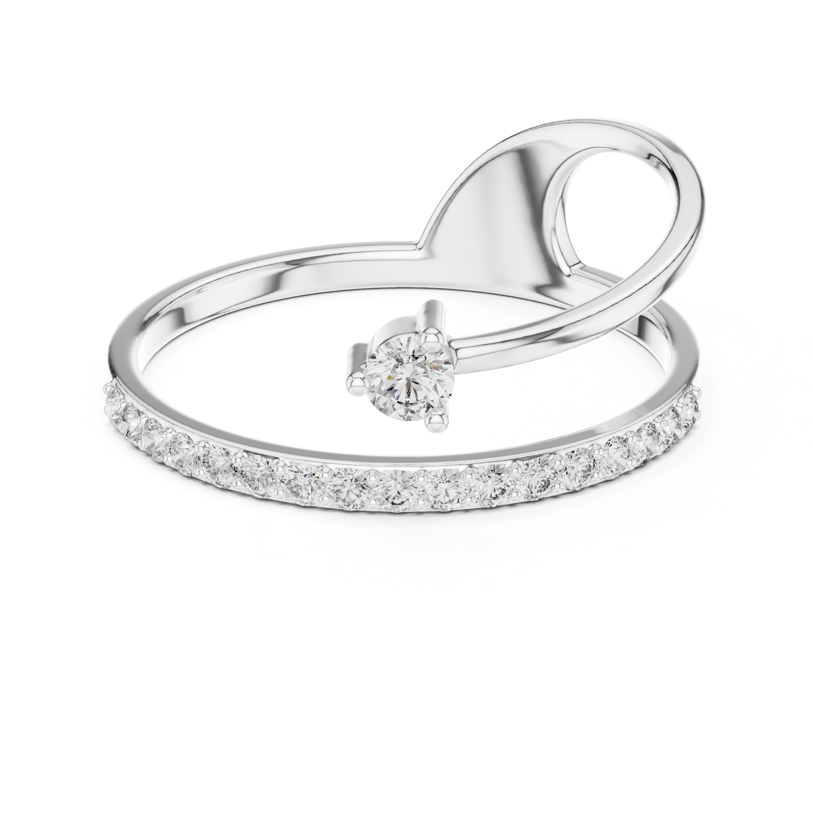 Gold Ring 1 (235), White Gold, view 4