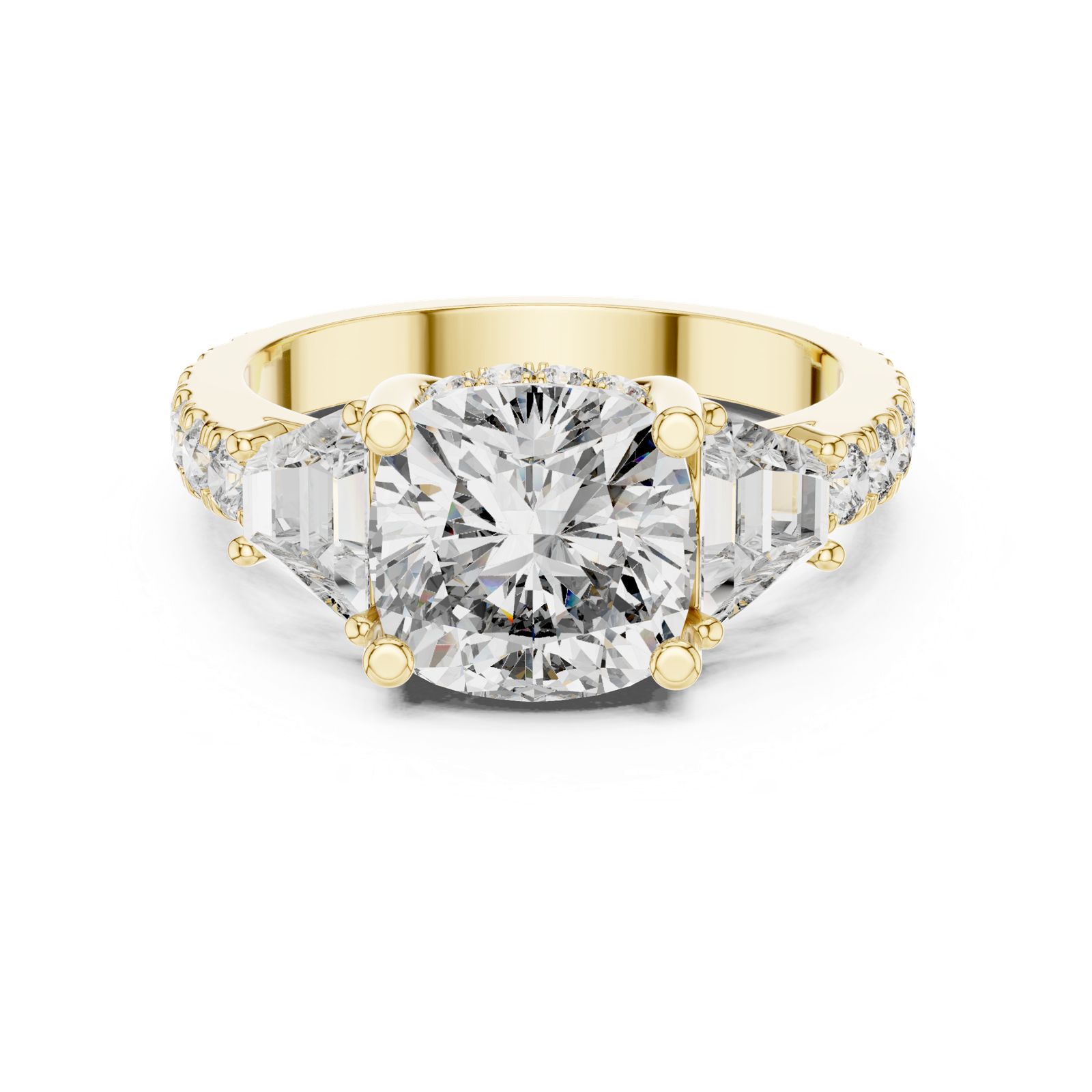 Gold Ring DDLR-181, Yellow Gold, view 4