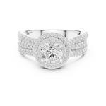 Gold Ring LR-0213, White Gold, view 4