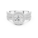 Gold Ring LR-0213, White Gold, view 4