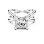 Gold Ring DDLR-051, White Gold, view 4