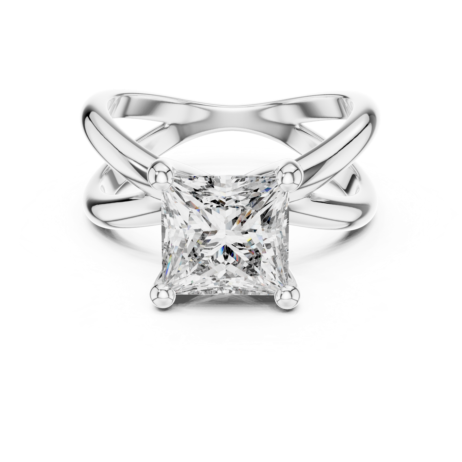 Gold Ring DDLR-051, White Gold, view 4