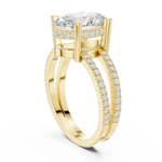 Gold Jewelry L36-13, Oval center stone, Yellow Gold, view 1