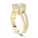 Gold Jewelry L36-13, Oval center stone, Yellow Gold, view 1