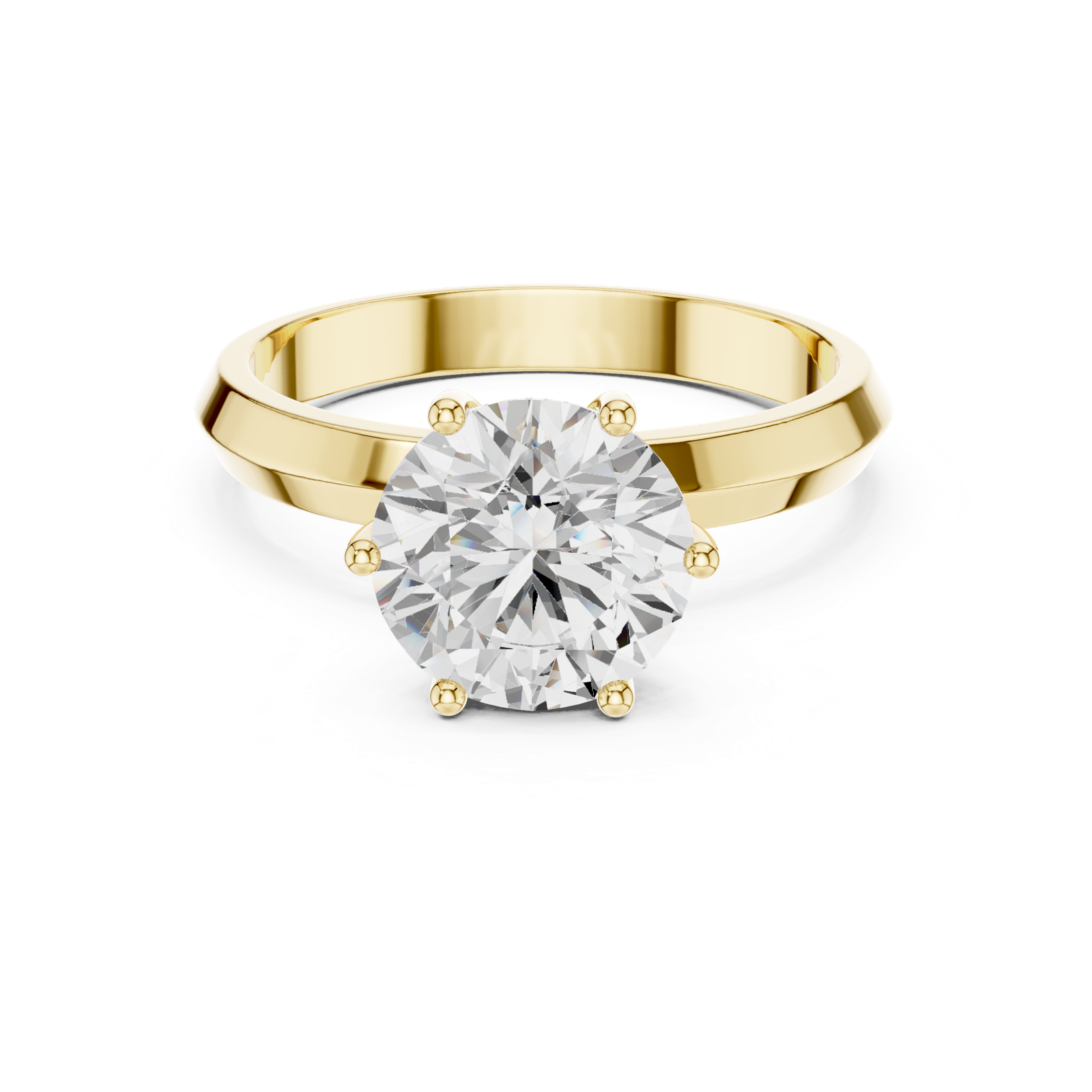 Gold Ring DDLR-694, Yellow Gold, view 4