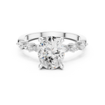 Gold Ring DDLR-1005, White Gold, view 4