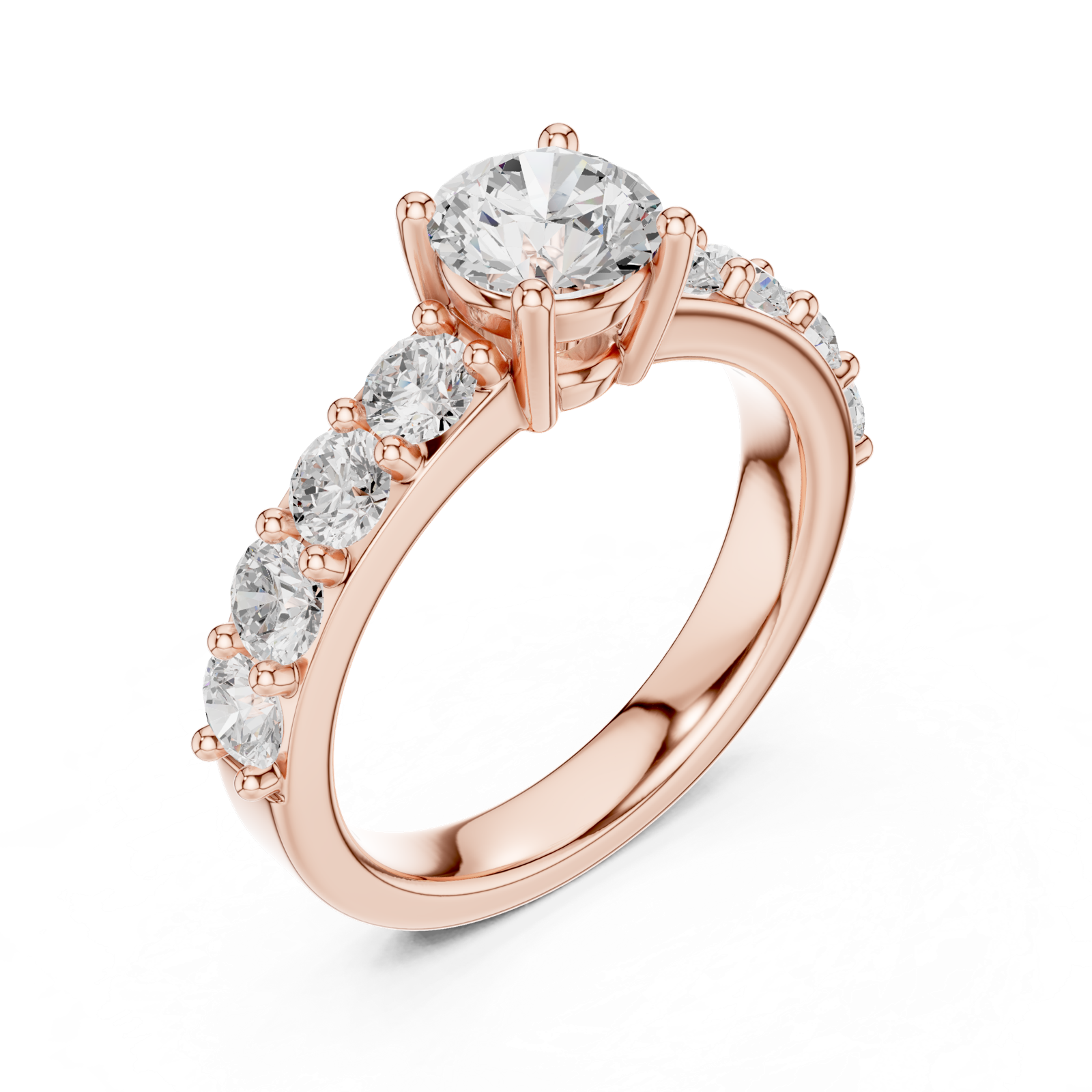 Gold Ring DDLR-655, Rose Gold, view 2