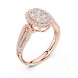 Gold Ring DDLR-758, Rose Gold, view 2