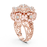 Gold Ring DDLR-767, Rose Gold, view 1