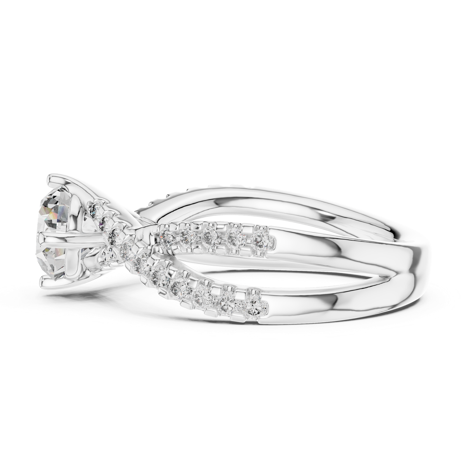 Gold Ring L03-638, White Gold, view 3