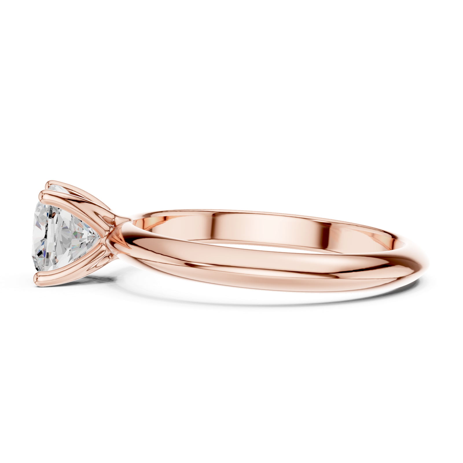 Gold Jewelry L36-6, Cushion center stone, Rose Gold, view 3