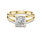 Gold Jewelry L36-9, Cushion center stone, Yellow Gold, view 4