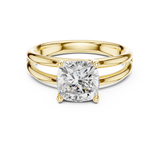 Gold Jewelry L36-9, Cushion center stone, Yellow Gold, view 4