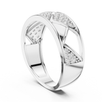 Gold Ring LR-01 (7), White Gold, view 1