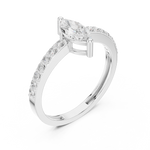 Gold Ring JLR-23, White Gold, view 2