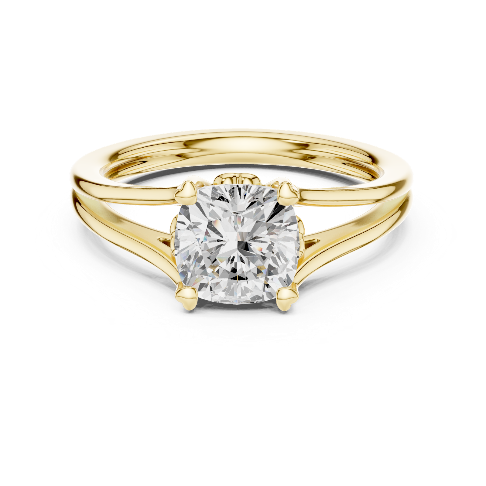 Gold Ring DDLR-574, Yellow Gold, view 4