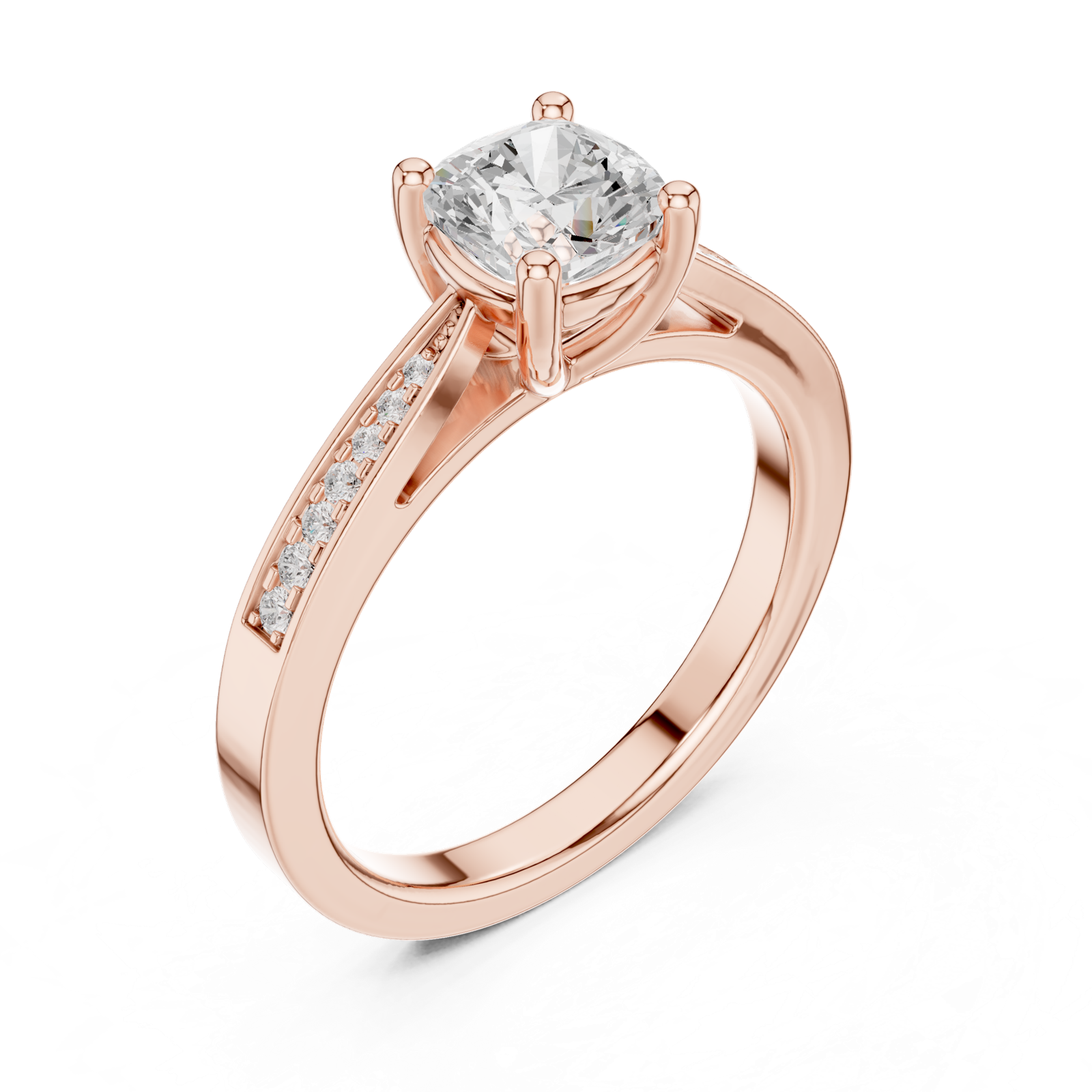 Gold Ring DDLR-524, Rose Gold, view 2