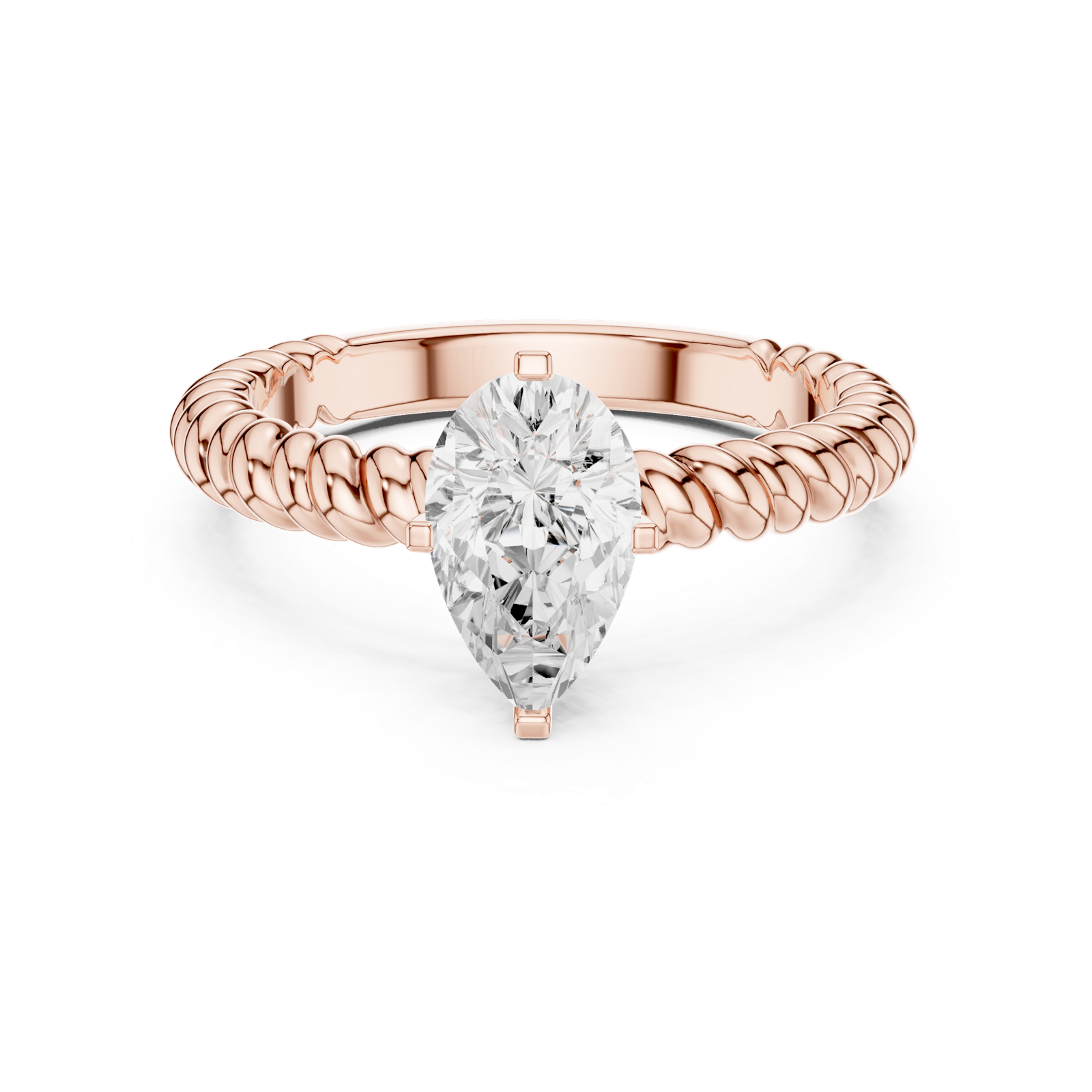 Gold Ring DDLR-1081, Rose Gold, view 4