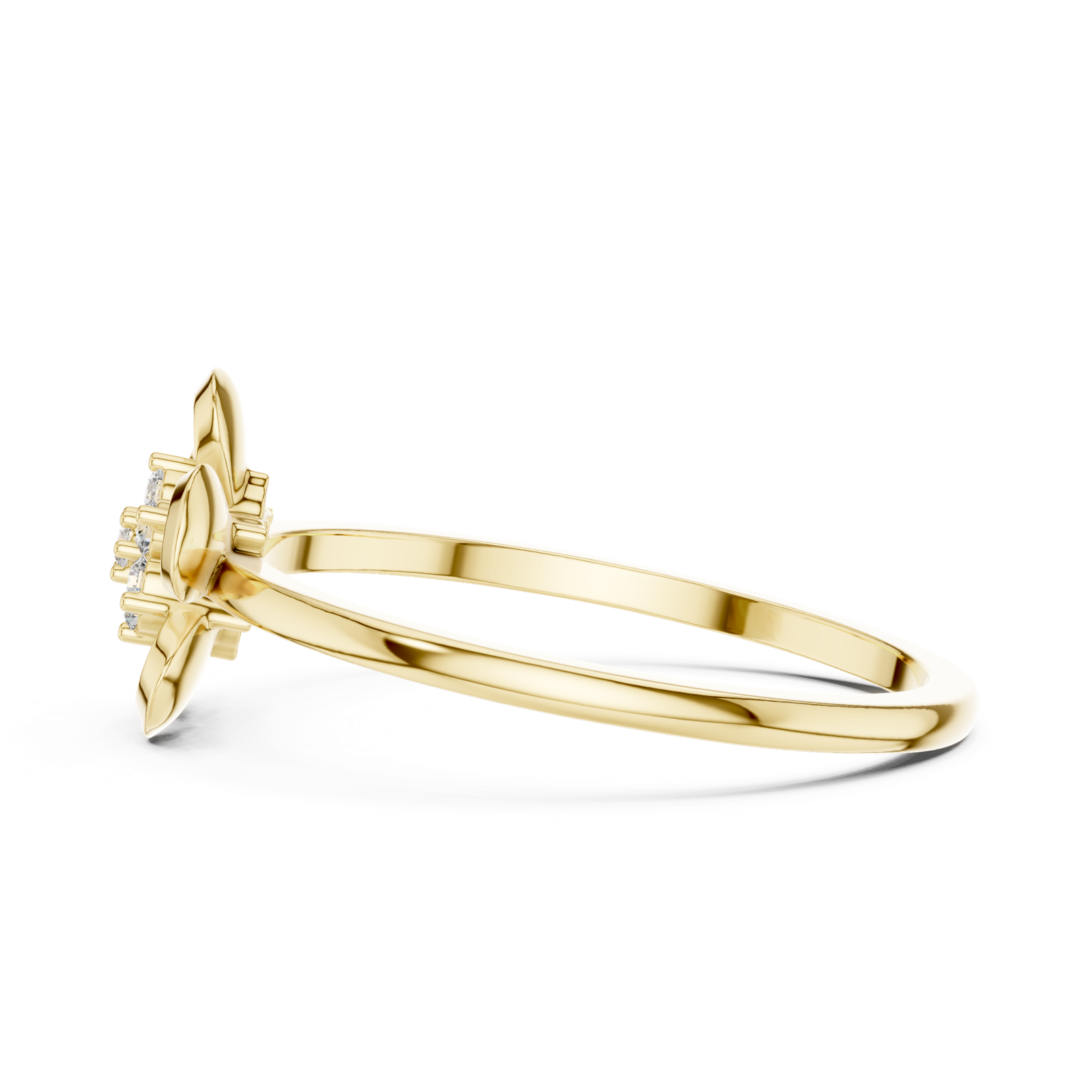 Gold Ring DR-6259, Yellow Gold, view 3