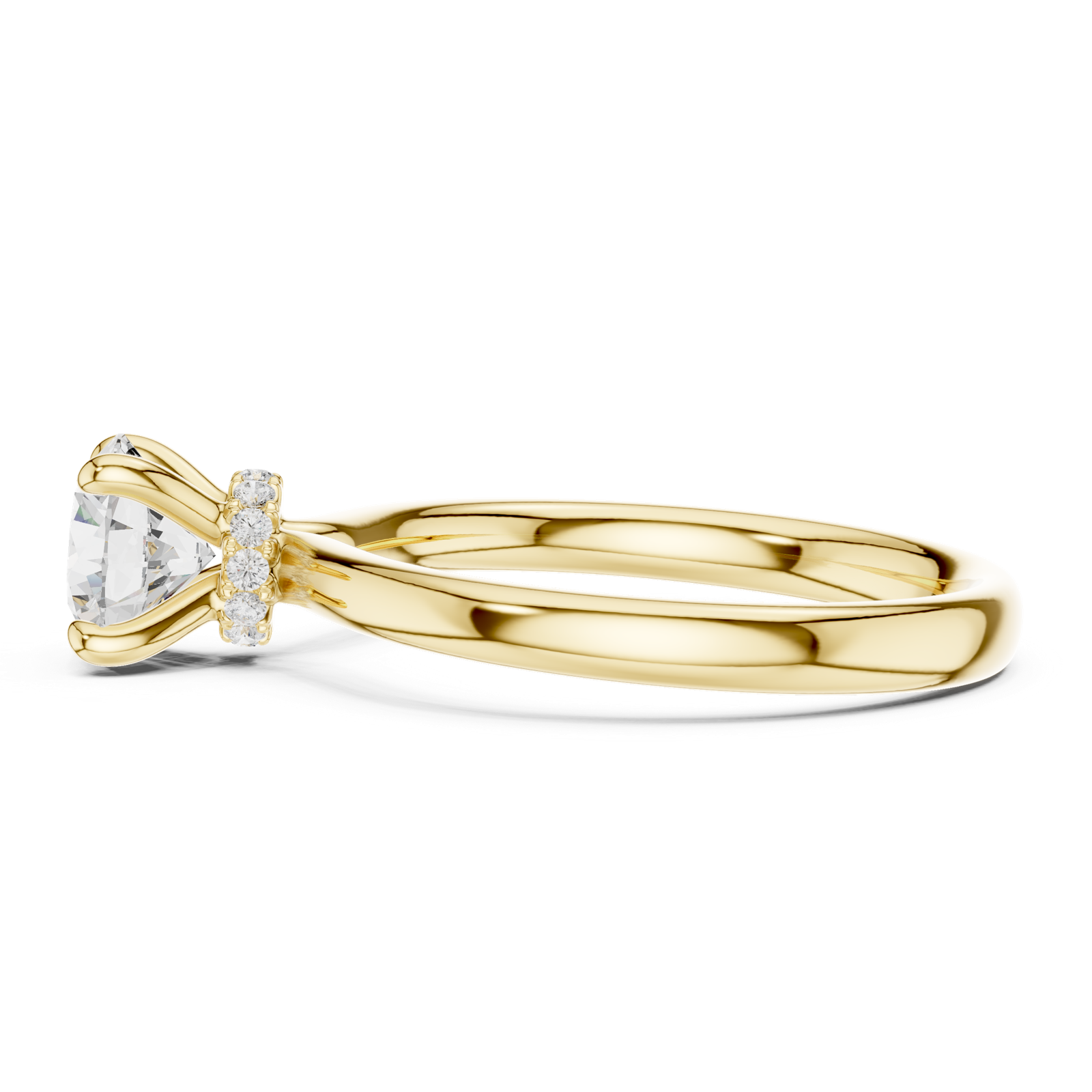 Gold Ring DDLR-644, Yellow Gold, view 3