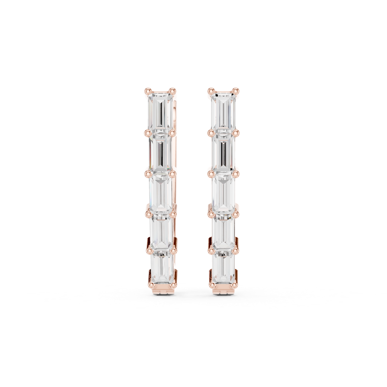 Gold Earrings Earring, Rose Gold, view 4