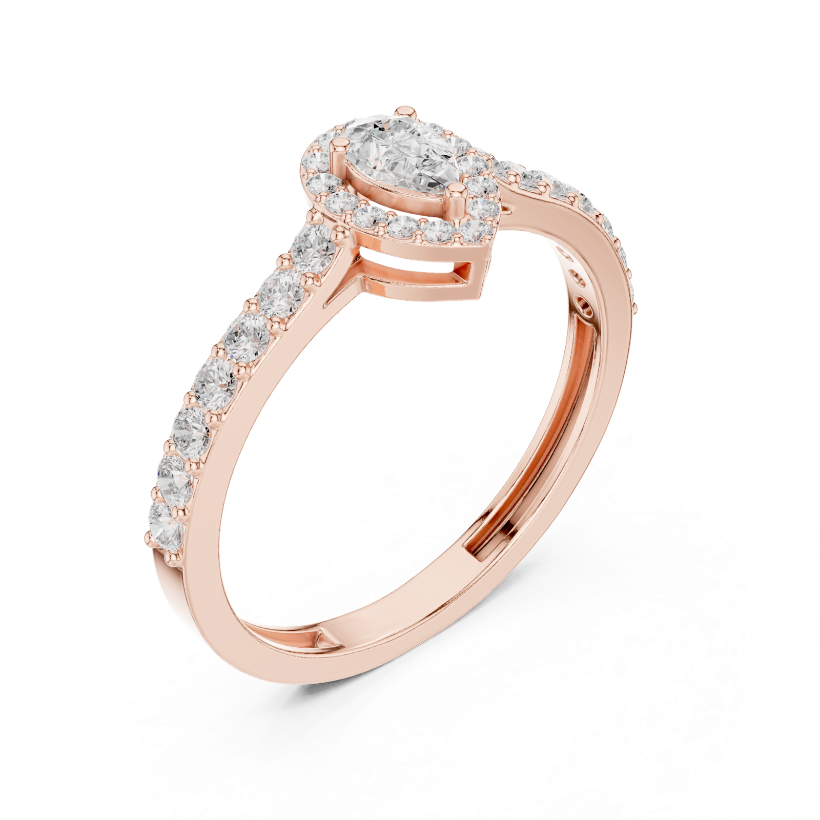 Gold Ring JLR-102, Rose Gold, view 2