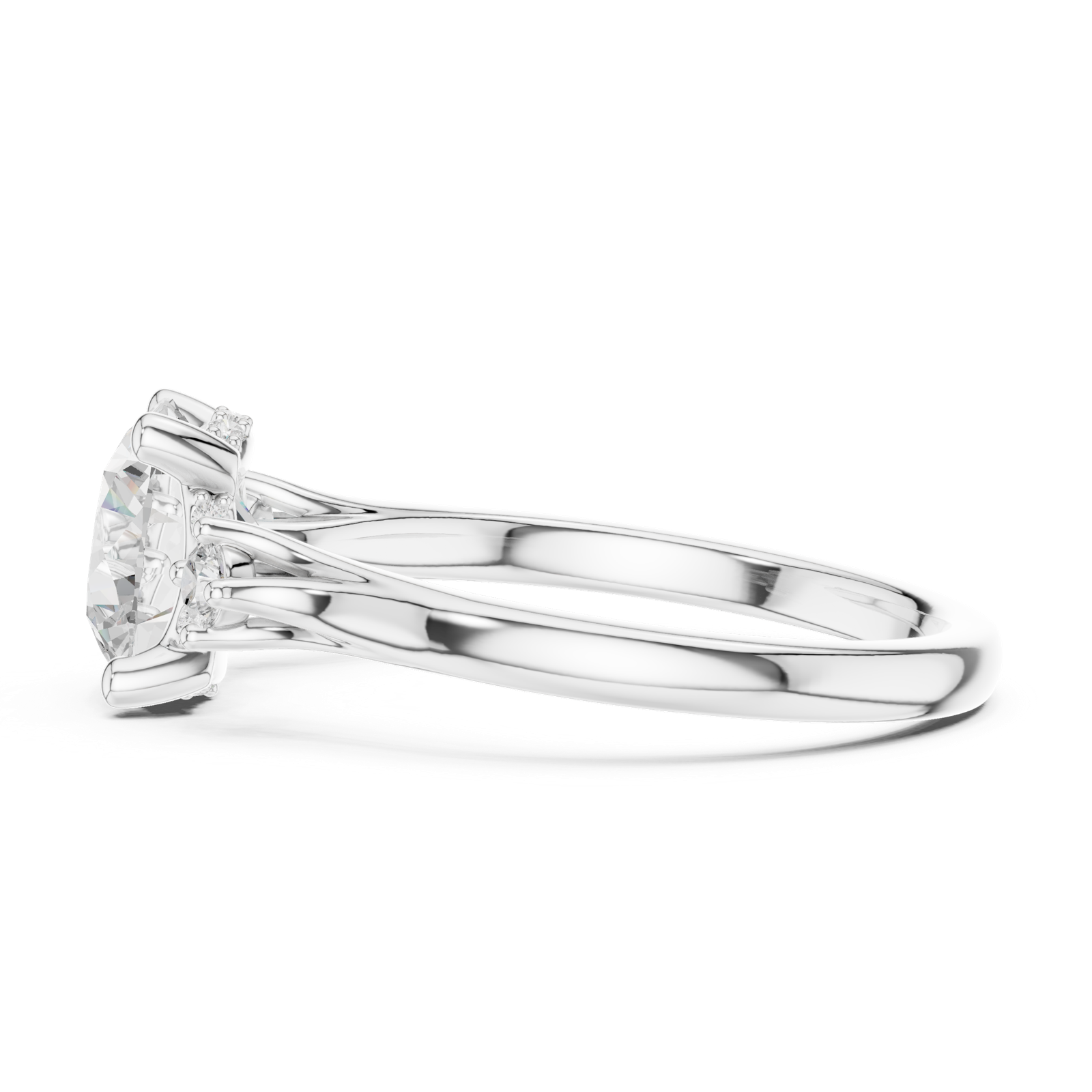 Gold Ring DDLR-975, White Gold, view 3