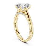 Gold Jewelry L36-18, Radiant center stone, Yellow Gold, view 1