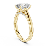 Gold Jewelry L36-18, Radiant center stone, Yellow Gold, view 1
