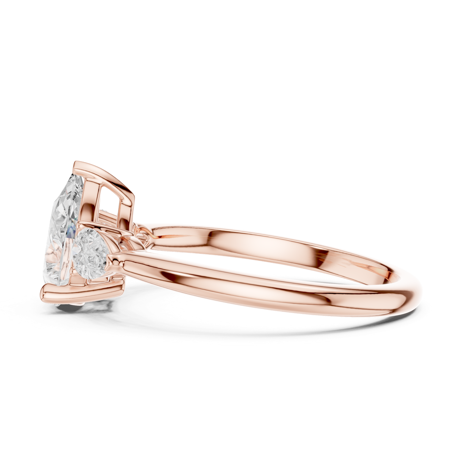 Gold Ring DDLR-864, Rose Gold, view 3