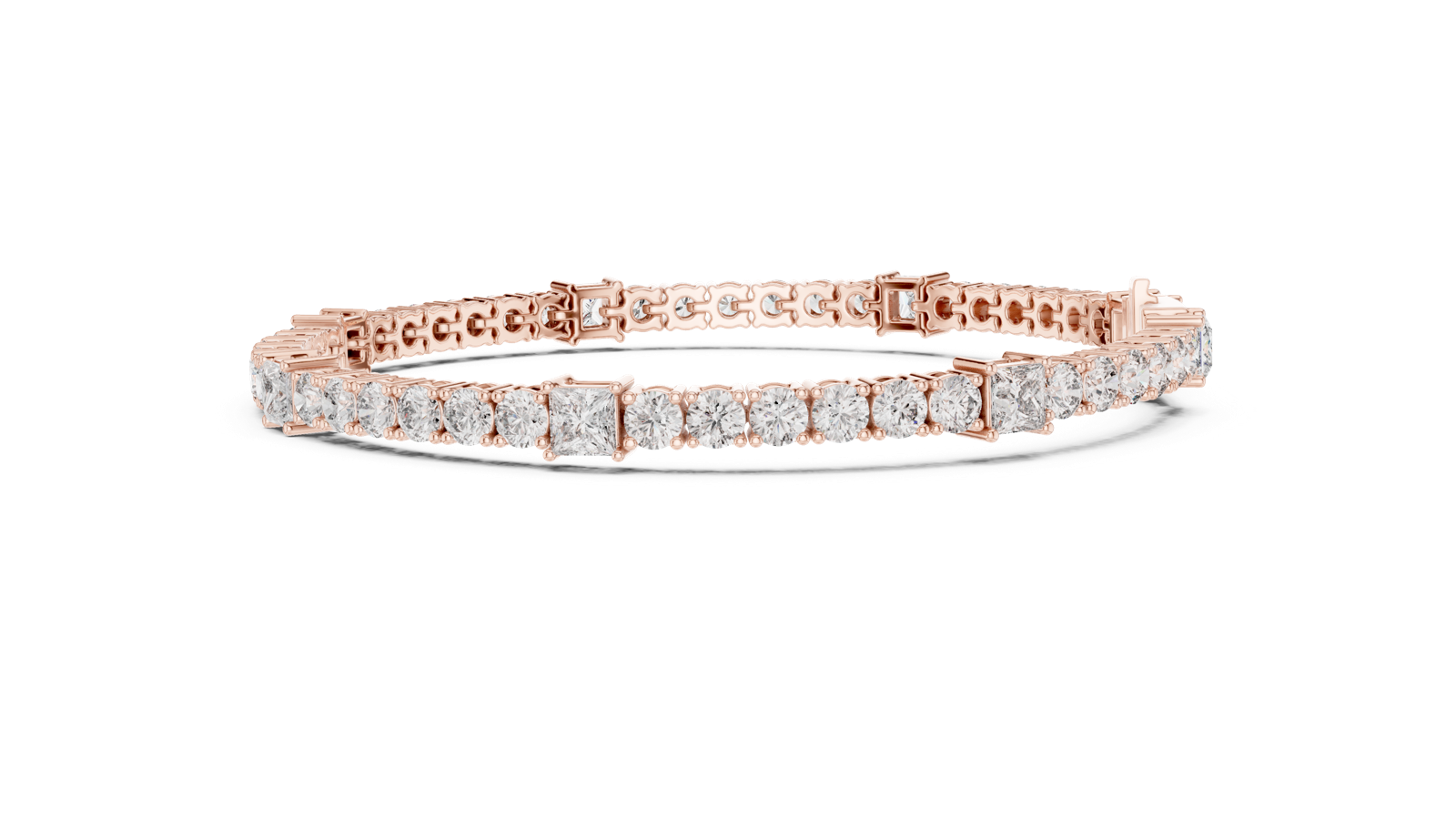 Gold Bracelet GLBR-0014, Rose Gold, view 3