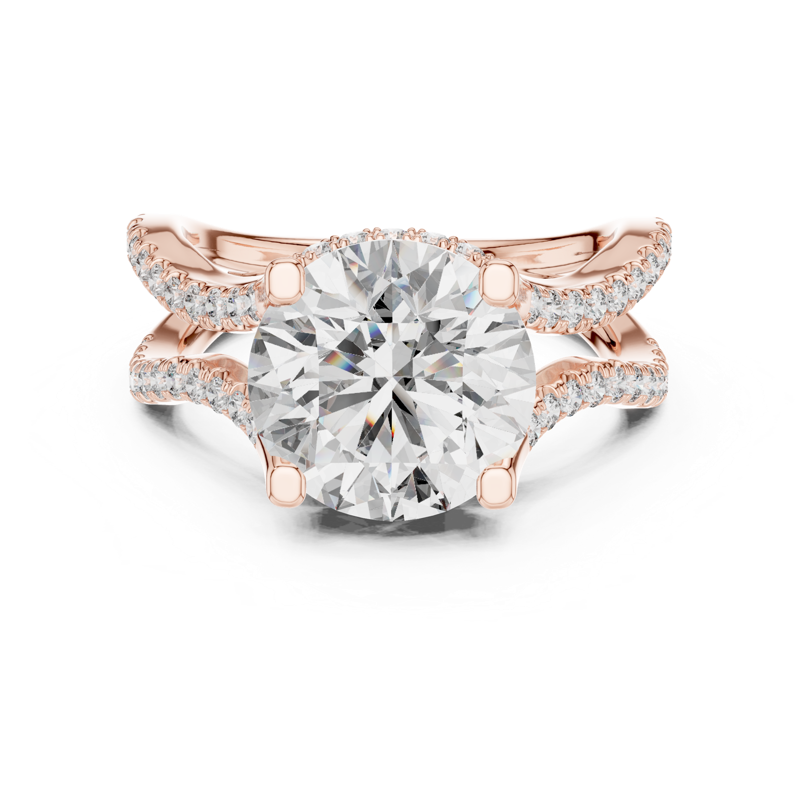 Gold Ring DDLR-155, Rose Gold, view 4