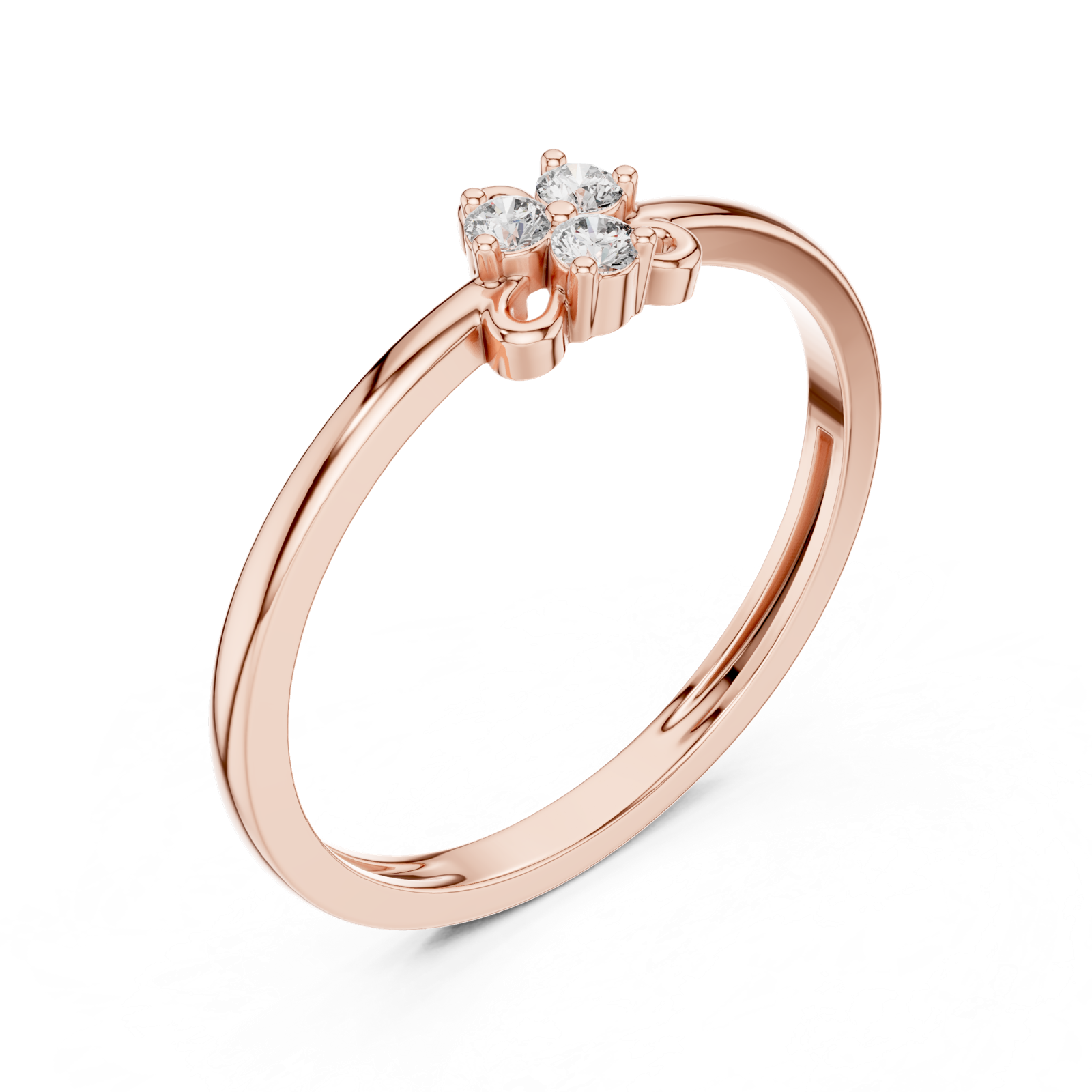 Gold Ring LR-01 (92), Rose Gold, view 2