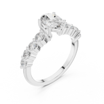Gold Ring DDLR-1056, White Gold, view 2