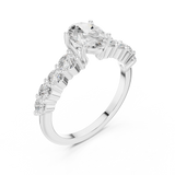 Gold Ring DDLR-1056, White Gold, view 2