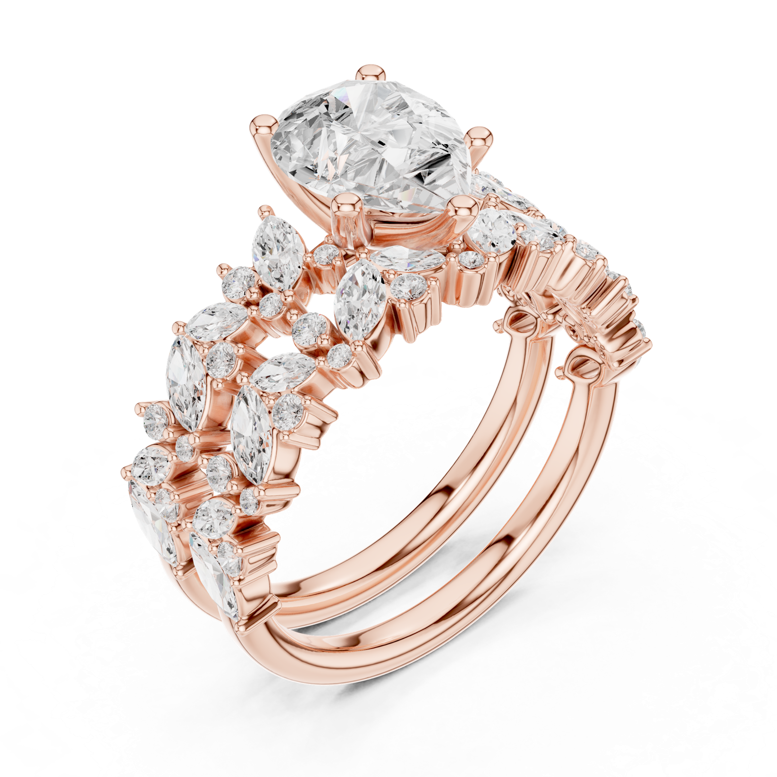 Gold Ring DDLR-944, Rose Gold, view 2