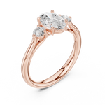 Gold Ring DDLR-727, Rose Gold, view 2