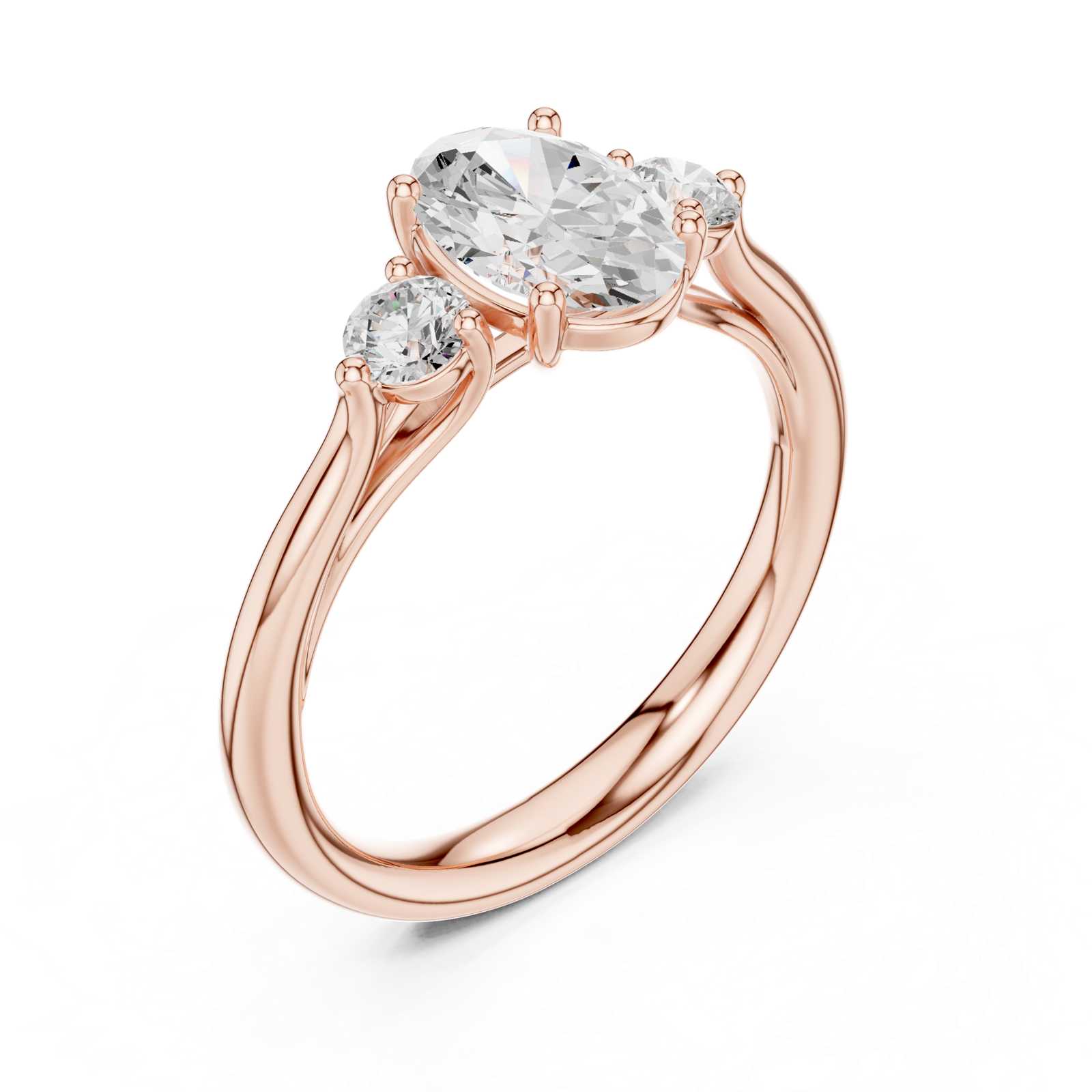 Gold Ring DDLR-727, Rose Gold, view 2