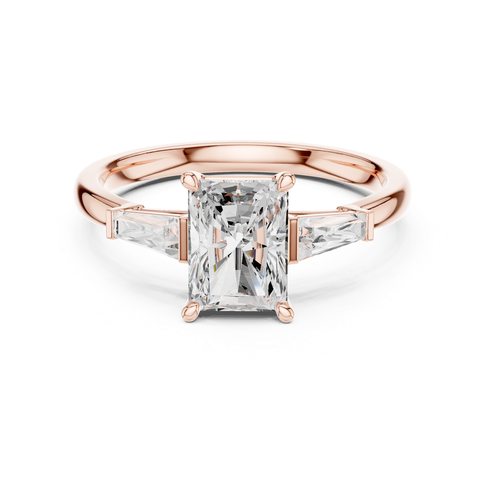 Gold Ring DDLR-923, Rose Gold, view 4