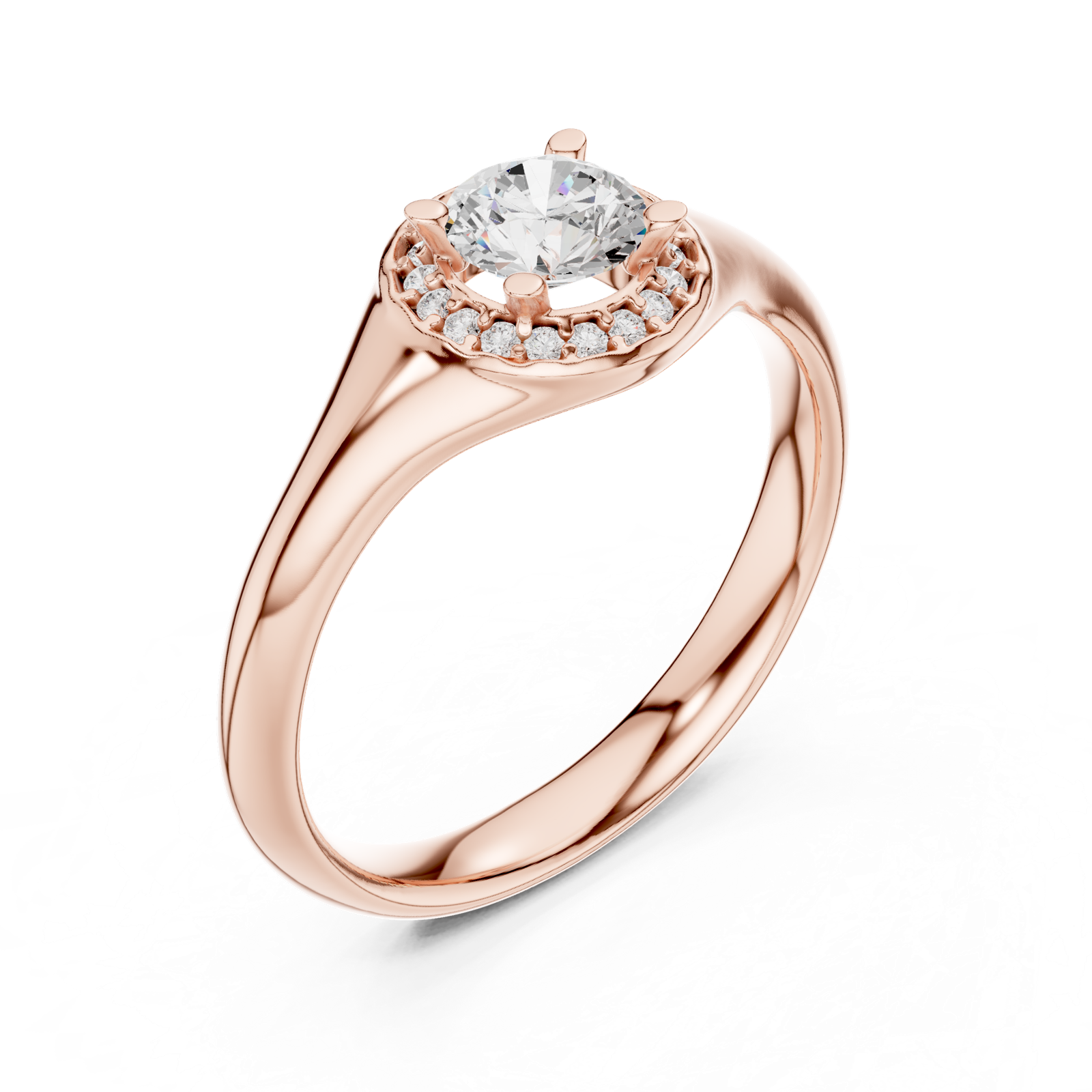 Gold Ring LR-0214, Rose Gold, view 2