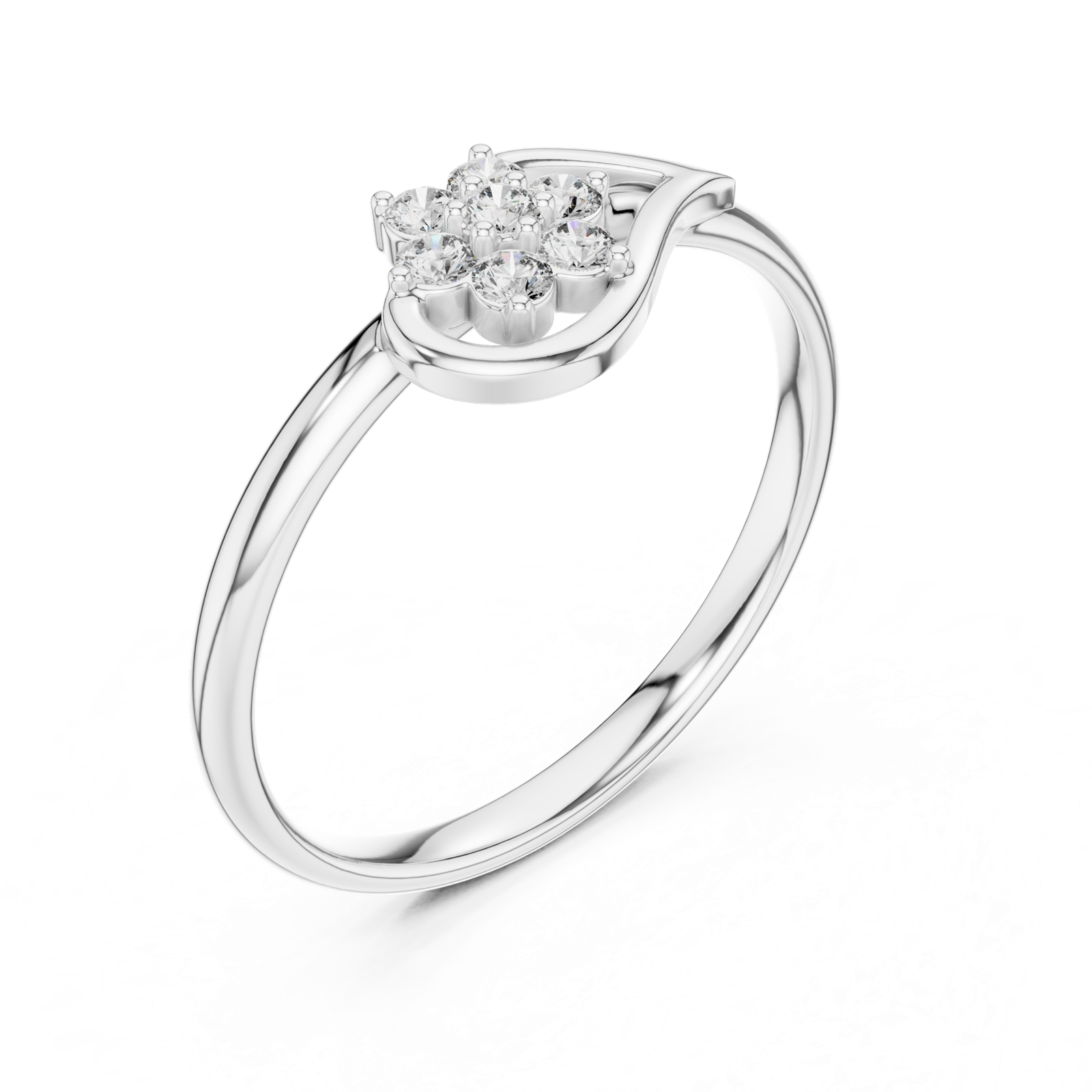 Gold Ring 1 (350), White Gold, view 2