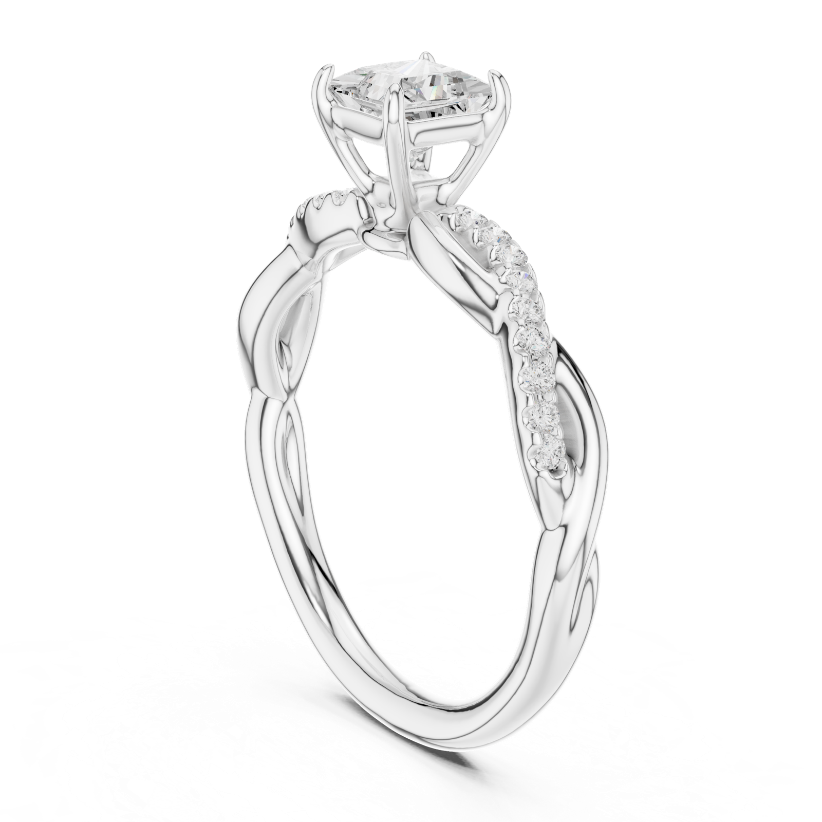 Gold Ring DDLR-590, White Gold, view 1