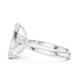 Gold Ring DDLR-784, White Gold, view 3